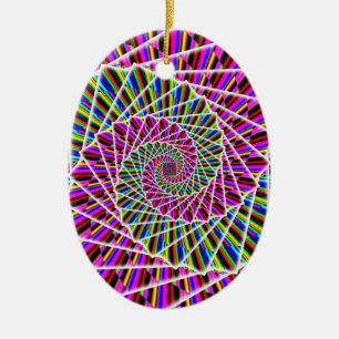 Purple Spiral ( you may add words if you want to ) Ceramic Ornament