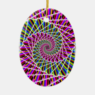 Purple Spiral ( you may add words if you want to ) Ceramic Ornament