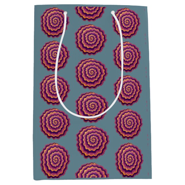 Purple Spirals  Medium Gift Bag (Front)