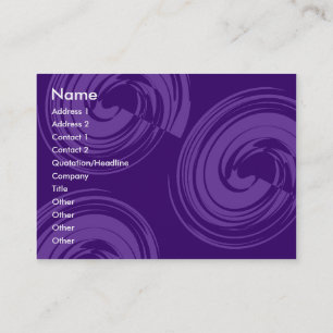 Purple Spirals - Purple Business Card