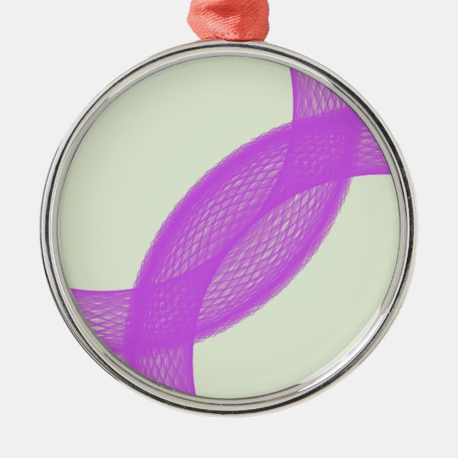 purple spiritual fulfillment metal ornament (Front)