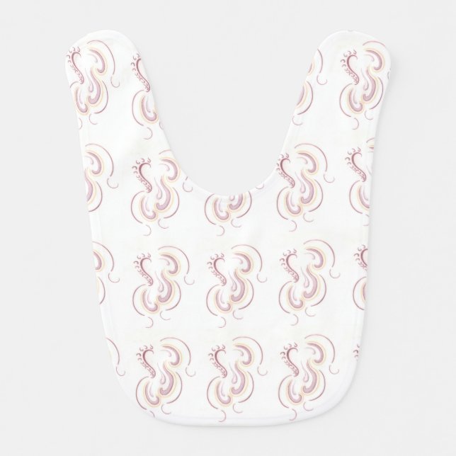 Purple splash,  baby bib (Front)