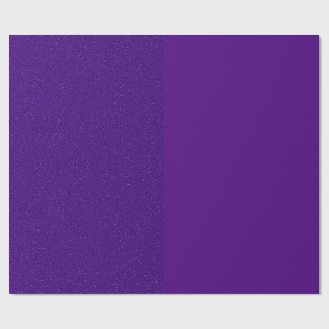 Purple Split Glitter & Matte Gift Wrap – Customize (Flat)