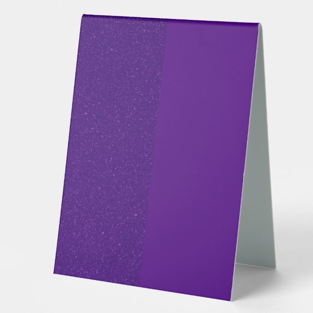 Purple Split Texture Table Tent Sign – Customize (Front)