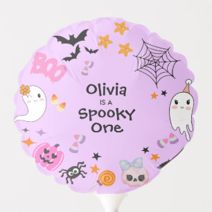 Purple Spooky One Cute Halloween 1st Birthday Balloon