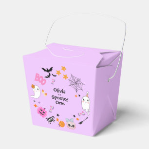 Purple Spooky One Cute Halloween 1st Birthday Favor Boxes