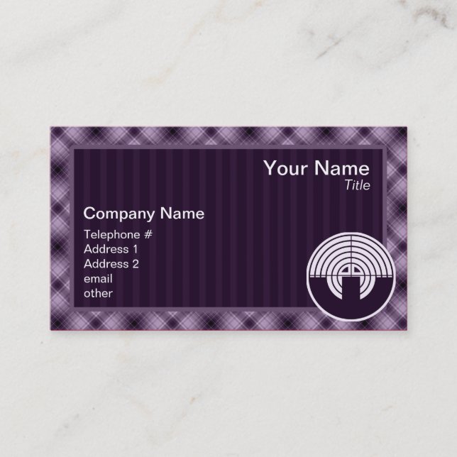 Purple Sport Shooting Business Card (Front)