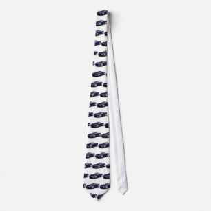 Purple sports car neck tie