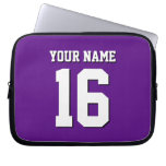 Purple Sports Jersey / Team Jersey Laptop Sleeve at Zazzle