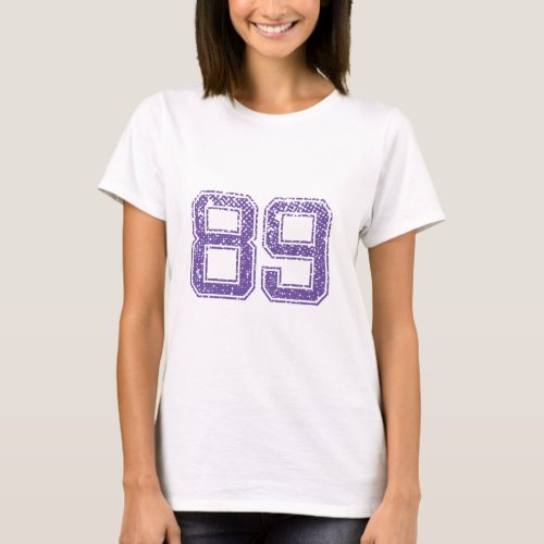 Purple Sports Jerzee Number 89png T_Shirt