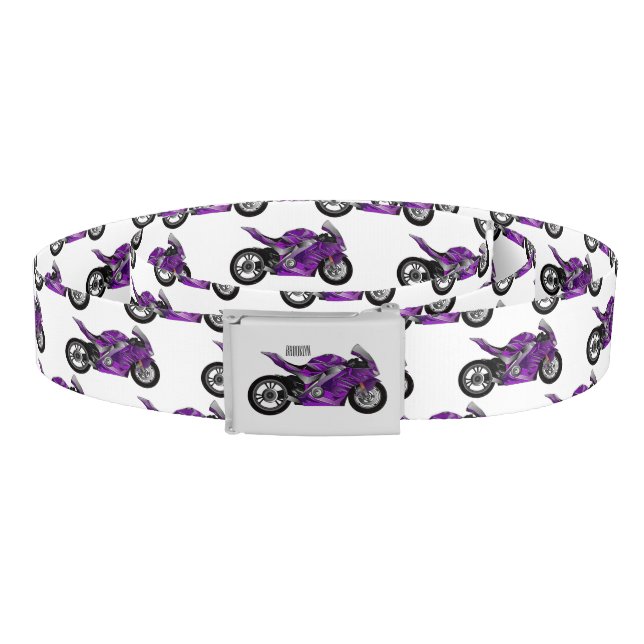 Purple sports motorcycle cartoon  belt (Coil)