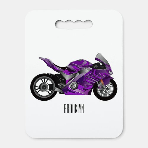 Purple sports motorcycle cartoon  seat cushion