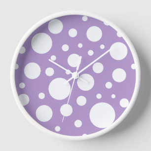 Purple Spots Clock