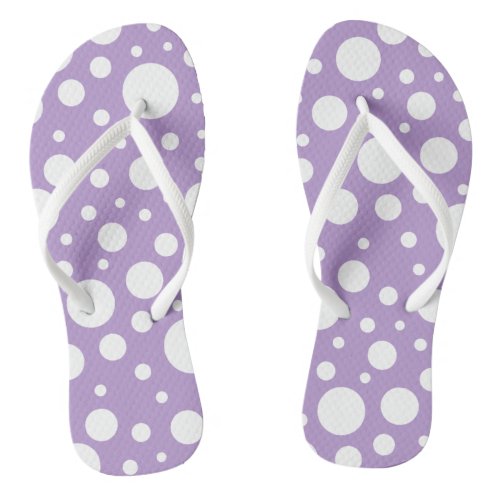 Purple Spots Flip Flops