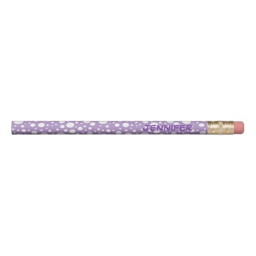 Purple Spots Name Pencil