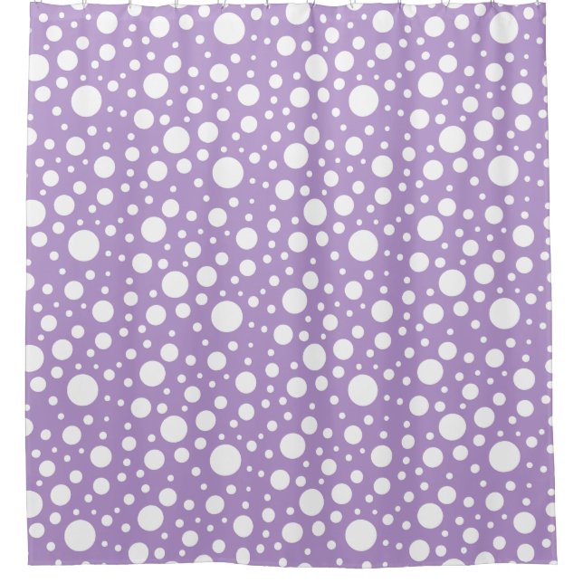 Purple Spots Shower Curtain (Front)