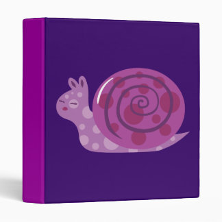 Purple Spotted Snail 3 Ring Binder