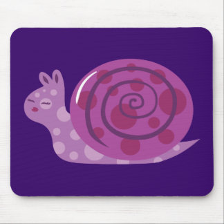 Purple Spotted Snail Mouse Pad