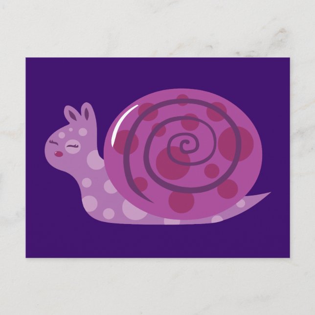 Purple Spotted Snail Postcard (Front)