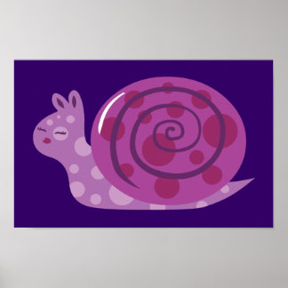 Purple Spotted Snail Poster