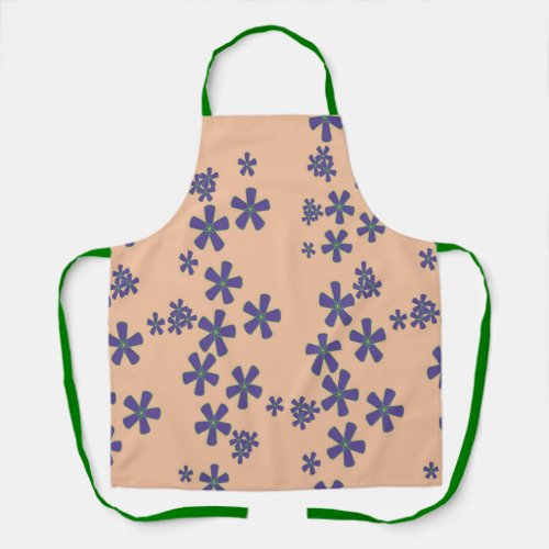 Purple Spring Beauty Flowers Apron