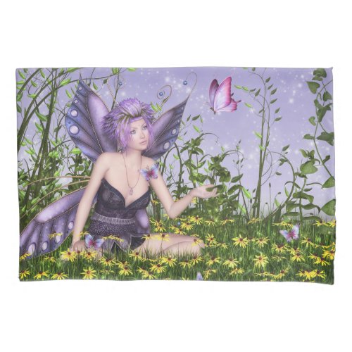 Purple Spring Fairy 1 side Pillowcase