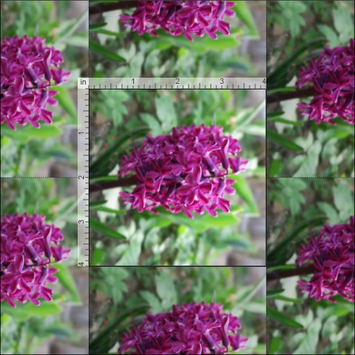 purple spring flower fabric