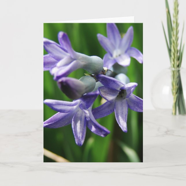 Purple Spring Flowers Card (Front)