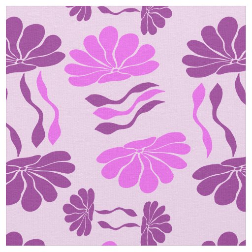 Purple Spring Flowers Fabric