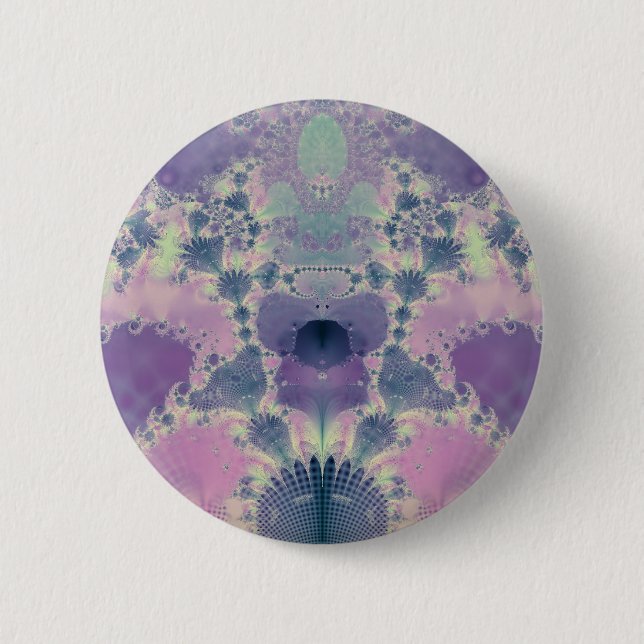 Purple Spring Pinback Button (Front)