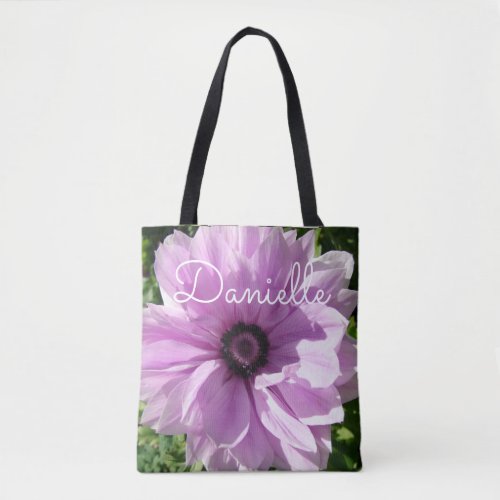 Purple Spring pink Floral flowers Ladies Name Bag