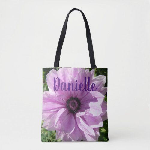 Purple Spring pink Floral flowers Ladies Name Bag
