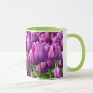 Purple spring tulip coffee mug
