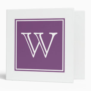 Purple Square Monogram Binder