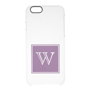 Purple Square Monogram Clear iPhone 6/6S Case