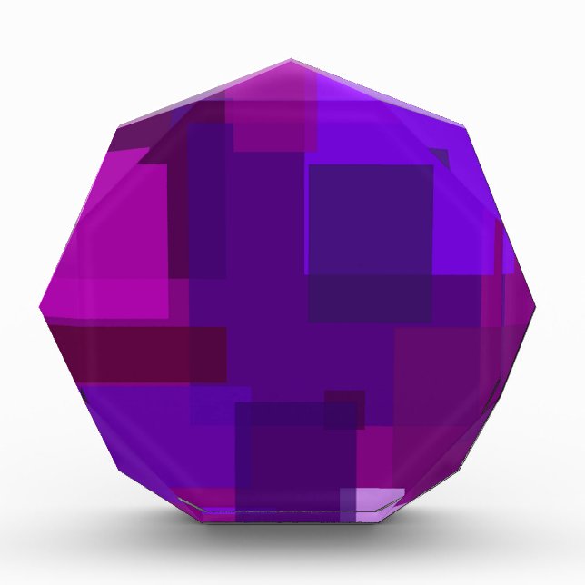 Purple Squares Acrylic Award (Front)