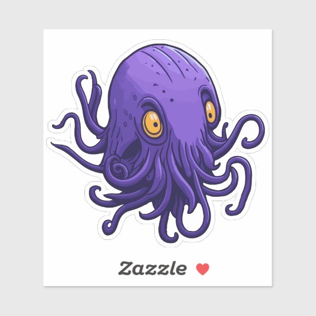 Purple Squid Sticker (Sheet)