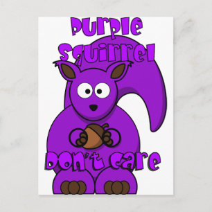 Purple Squirrel Don't Care Postcard