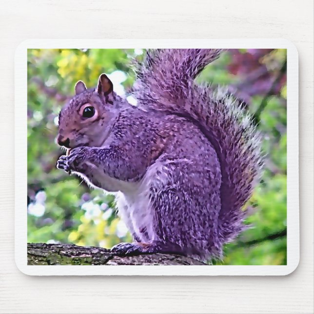 Purple Squirrel Mouse Pad (Front)