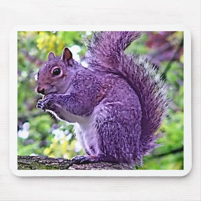 Purple Squirrel Mouse Pad | Zazzle