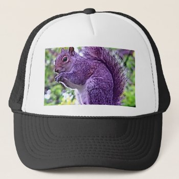 Purple Squirrel Trucker Hat by UTeezSF at Zazzle