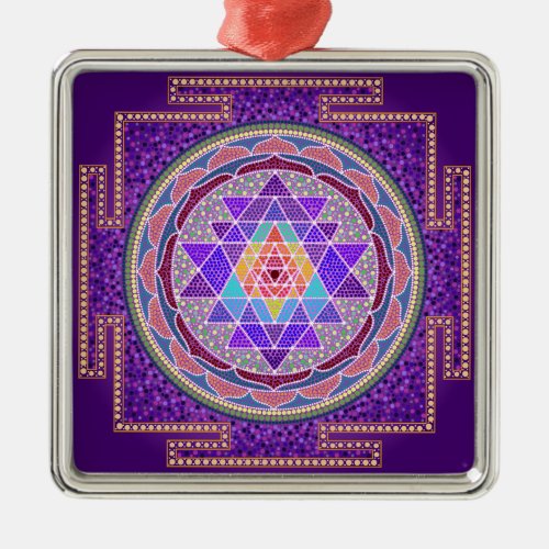 Purple Sri Yantra Ornament