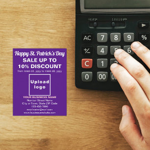 Purple St. Patrick's Day Business Sale Flyer