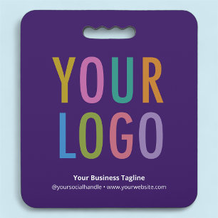 Purple Stadium Seat Cushion Custom Text & Logo