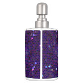 Purple Stained Glass Mosaic Soap Dispenser (Back)