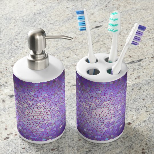 purple soap dispenser