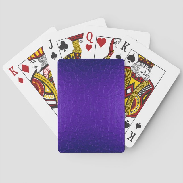 Purple Stainless Shiny Metallic Poker Cards (Back)