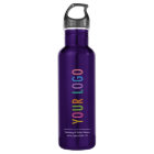 Purple Stainless Water Bottle Custom Logo Branded