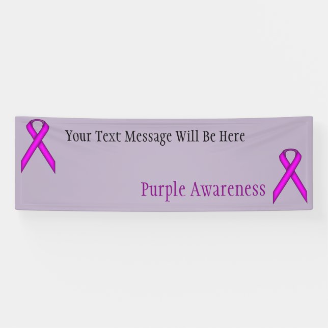 Purple Standard Ribbon Banner (Horizontal)