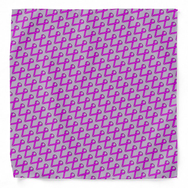 Purple Standard Ribbon by Kenneth Yoncich Bandana (Front)